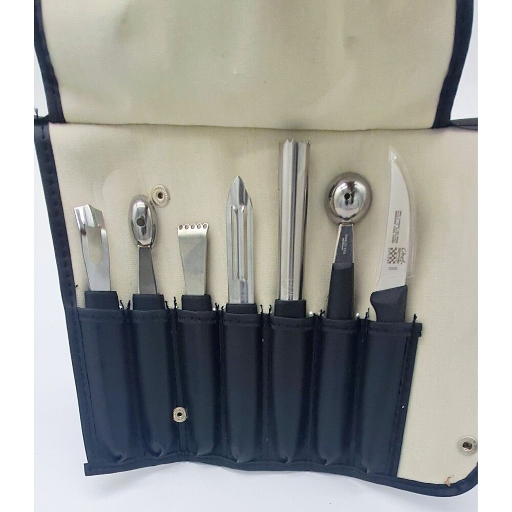 Mercer Culinary 8-Piece Garnishing Kit With Case German Stainless Steel